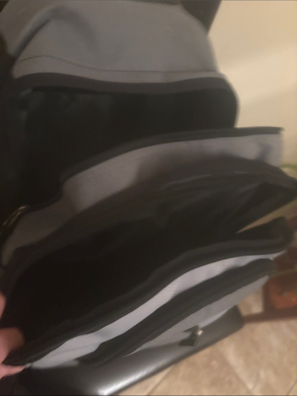 Gray and Black Rolling Backpack - Picture 8 of 12
